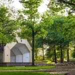 The Paul E. Beck Band Shell at sunset
